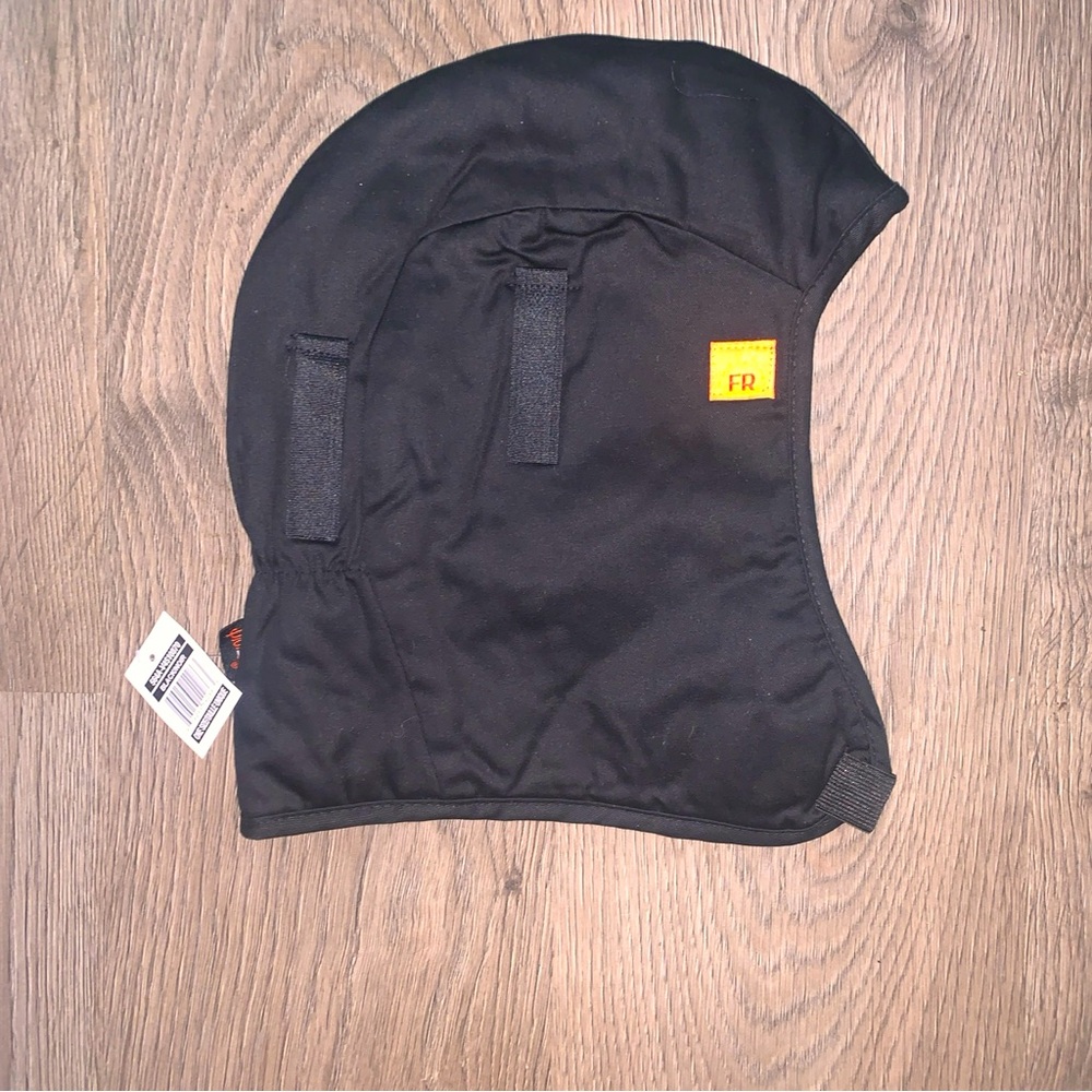 PIONEER Fire Retardant Hood Black Hat Liner One Size Hook & Loop Closures NEW